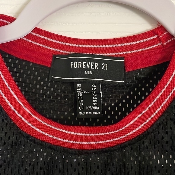 Forever 21 Men Jersey-like shirt - Black/Red/White - XS - Picture 7 of 8